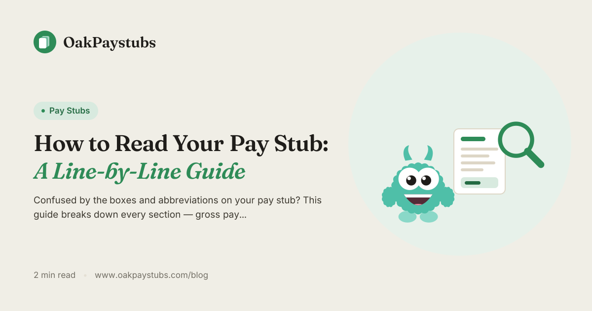 How to Read Your Pay Stub: A Line-by-Line Guide